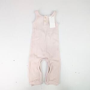 Jamie Kay Infant 0-3 Months Light Pink Waffle One Piece Tank Jumpsuit